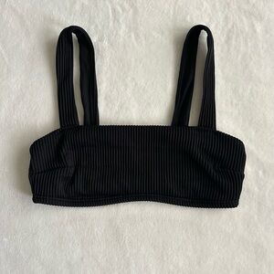 Hollister Black Ribbed Bikini Top